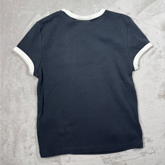 Smiley X H&M Positive State Of Mind 100% Cotton Ringer T-Shirt Girls Size Small - Picture 7 of 9